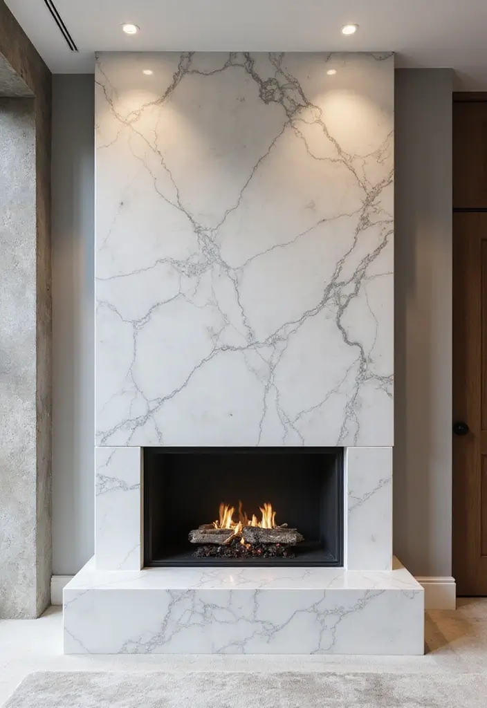 30+ Marble Wall Decor Ideas For Elegant Living Rooms 2 30+ Marble Wall Decor Ideas For Elegant Living Rooms - 2. Marble Accent Walls