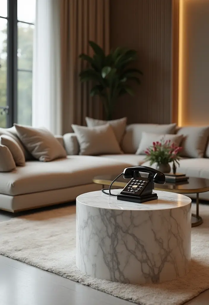 30+ Marble Wall Decor Ideas For Elegant Living Rooms 59 30+ Marble Wall Decor Ideas For Elegant Living Rooms - 25. Marble Phone Stands