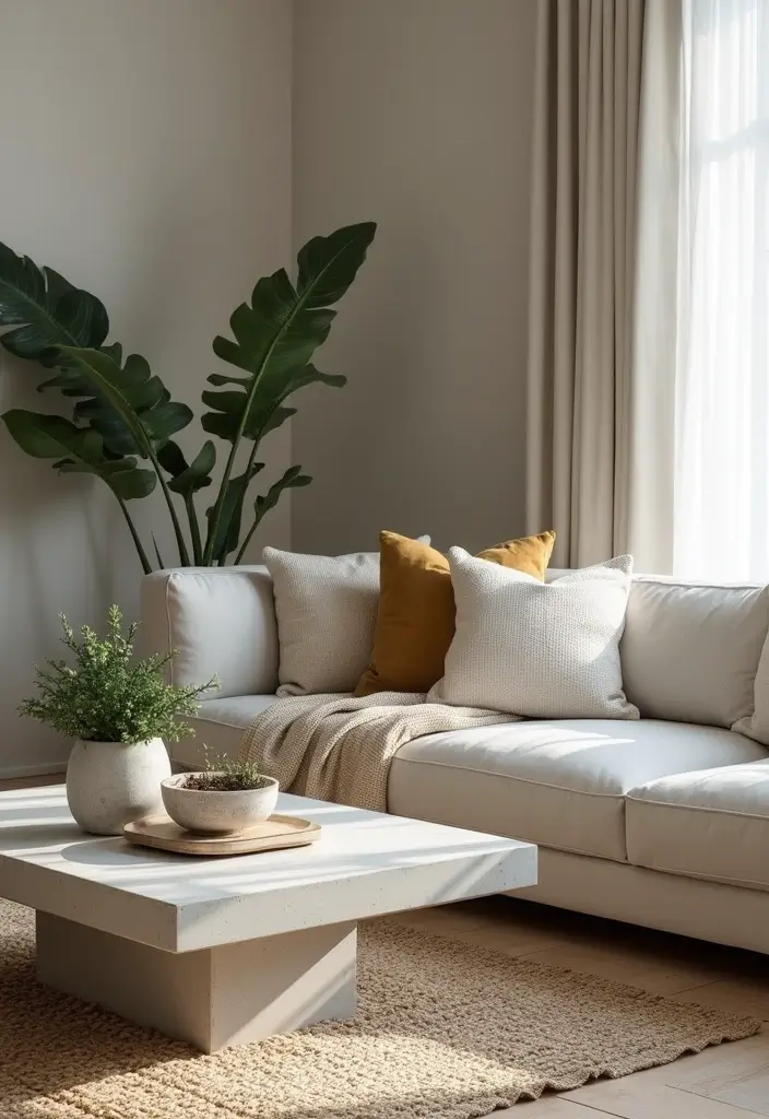 30+ Modern Industrial Living Room Decor Ideas With Character 4 30+ Modern Industrial Living Room Decor Ideas With Character - 4. Concrete Elements