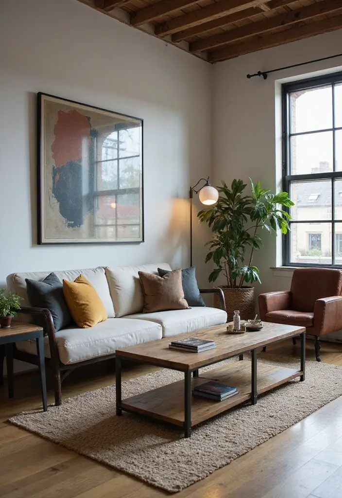30+ Modern Industrial Living Room Decor Ideas With Character 5 30+ Modern Industrial Living Room Decor Ideas With Character - 5. Industrial-Style Furniture